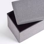 Sitztruhe, Kunstleinen/MDF, grau Grau - Kunststoff - 35 x 35 x 70 cm