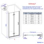 80cm Duscht眉r EMKE Nischent眉r