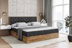 Boxspringbett LOLLI3 Schwarz - Breite: 120 cm - H3