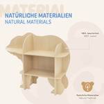 Kinderregal 2 Ebenen aus Holz Braun - Holzwerkstoff - 32 x 83 x 110 cm