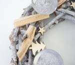 Holz Adventskranz Kerzen rot rund