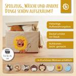 Aufbewahrungsbox Löwe Beige - Textil - 36 x 51 x 36 cm