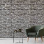 Papier Peint BRIQUE Imitation 3D Effet Beige - Marron - Gris - Papier - Textile - 53 x 300 x 300 cm