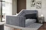 Boxspringbett IDRIKO-Z KING Steingrau - Breite: 120 cm