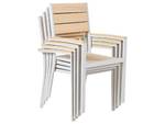 Chaise de jardin PRATO Beige - Blanc