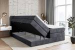 Boxspringbett MOETI KING Steingrau - Breite: 160 cm