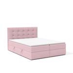 Boxspringbett Doppelbett Tissa Topper Rosé - Breite: 180 cm