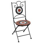 Bistro-Set (3-teilig) 299764-3 Braun - Weiß - Keramik - Metall - 60 x 76 x 60 cm