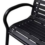 Banc de jardin 3017597 Noir - Bois manufacturé - Matière plastique - 116 x 81 x 59 cm