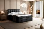 Boxspringbett MARCE KING Hochglanz Schwarz - Breite: 200 cm