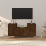 TV-Schrank 3er Set D839 Eiche Schwarzbraun Dekor