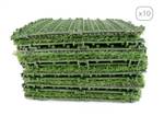 Lot de 10 dalles de gazon 30x30 cm vert Vert - Matière plastique - 30 x 2 x 30 cm
