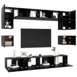 TV-Schrank 8er Set D424 Schwarz - Tiefe: 100 cm