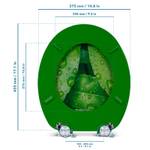 Premuim Abattant WC - Feuilles fraîches Vert - Bois manufacturé - 38 x 5 x 44 cm