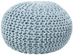 Pouf CONRAD Bleu - Bleu clair - 50 x 35 x 50 cm