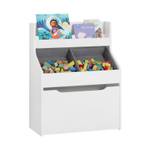 Bibliothèque Enfant avec Paniers KMB71-W Blanc - Bois manufacturé - 63 x 80 x 32 cm