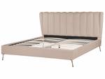 Lit double MIRIBEL Beige - Doré - Taupe - Largeur : 207 cm