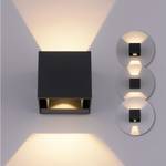 Außen-Wandleuchte LED CUBE Block Grau - Metall - 10 x 10 x 10 cm