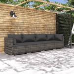 Salon de jardin (lot de 4) 3013629-8 Anthracite - Gris - 70 x 70 cm