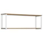 Étagère murale double 30x120x48 Blanc Blanc - Bois massif - Bois/Imitation - 120 x 47 x 30 cm