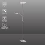 LED Deckenfluter Stehlampe eckig Silber - Metall - 56 x 190 x 56 cm