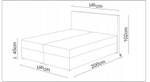 Boxspringbett KIMBOSS 180x200 Cosmic 118 Grau - Holzwerkstoff - 185 x 102 x 208 cm