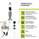 Lavalampe TIMMY Blau - Graumetallic - Silber - Durchscheinend