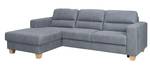 Ecksofa CARACAS Grau - Ecke davorstehend links - Ottomane davorstehend links