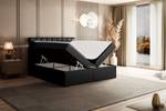 Boxspringbett MIAMI Hochglanz Schwarz - Breite: 140 cm - H4