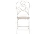 Set de bistrot TRIESTE Beige - Blanc - Métal - 70 x 92 x 70 cm