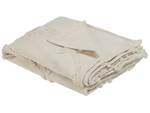 Couverture ACACIA Beige - Blanc - Fibres naturelles - 130 x 1 x 160 cm