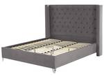 Doppelbett LUBBON Grau - Silber - 209 x 142 x 215 cm