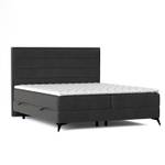 Boxspringbett Chiasso Schwarz - Breite: 163 cm