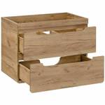 Waschtischunterschrank 80cm mit Becken Braun - Holzwerkstoff - 81 x 76 x 46 cm