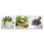 Set De Tableaux LAVANDE Herbes Nature 3D 90 x 30 x 30 cm