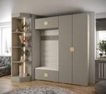 Garderobe Inova 4 Z18 Gold - Grau - Weiß - Gold