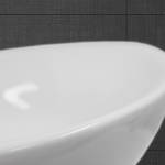 Waschbecken Ovalform 590x390x200mm Weiß Weiß - Keramik - 39 x 20 x 59 cm