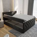 Boxspringbett MANDI Schwarz - Breite: 160 cm