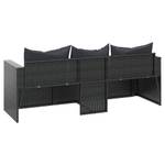 3-Sitzer Gartensofa 3029482 Schwarz