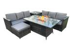 Rattan Tisch Gartenm枚bel Set 7-Sitzer