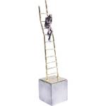 Dekofigur Climbing Man Stahl / Polyresin - Mehrfarbig