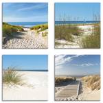 Leinwandbilder Set Strand 20 x 20 cm