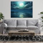 Leinwandbild Meer Mond Nacht Landschaft 60 x 40 x 2 cm