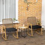 Gartenmöbel-Set 84G-133V00BK Braun - Metall - 80 x 91 x 61 cm