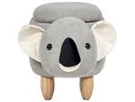 Pouf animal COALA Marron - Gris - Textile - 32 x 37 x 61 cm