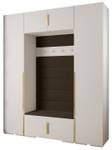 Garderobe Inova 1 Z13 Braun - Gold - Weiß - Gold