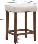 2er Set Barhocker Hochhocker Beige - Holzwerkstoff - 33 x 61 x 43 cm