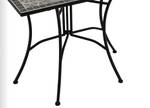 Wandtisch SIENA Schwarz - Grau - Keramik - Metall - Stein - 90 x 75 x 45 cm