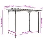 Arche de jardin 40791 Argenté - Métal - 190 x 215 x 320 cm