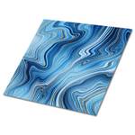 Selbstklebende Fliesen (9 St.) Marmor Blau - Kunststoff - 30 x 30 x 1 cm